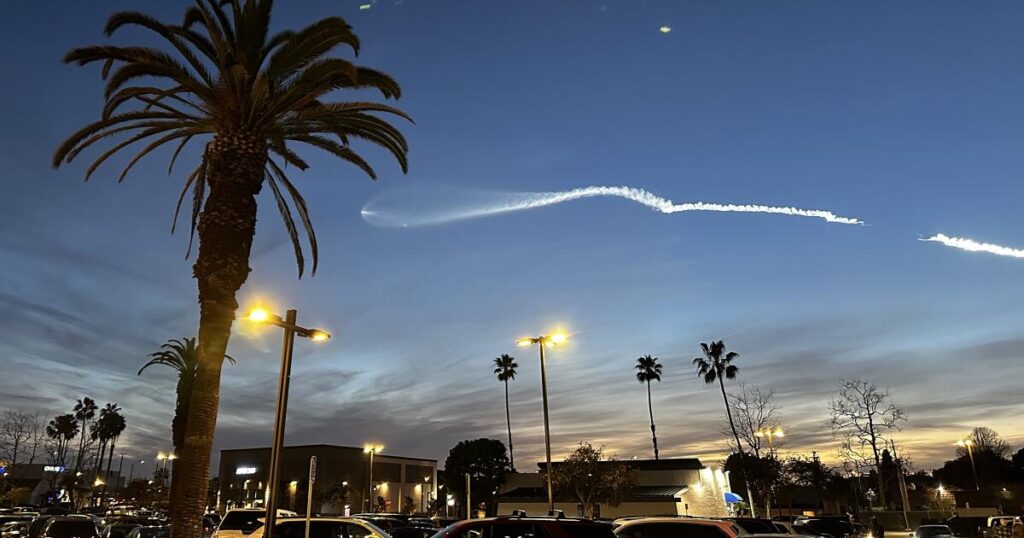 Valentine's Day SpaceX Launch Lights Up Southern California Sky
