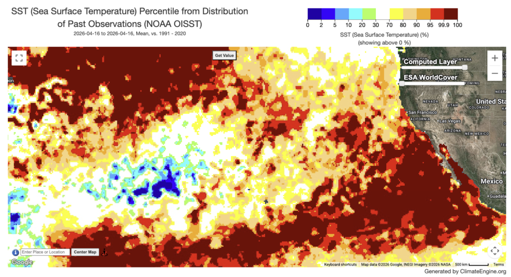 April Weather Takes an Uncommon Turn as Pacific Waters Heat