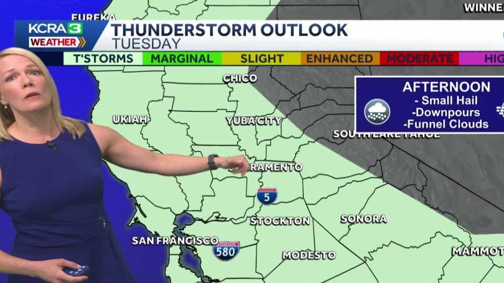 Northern California Forecast: Showers Expected on Monday