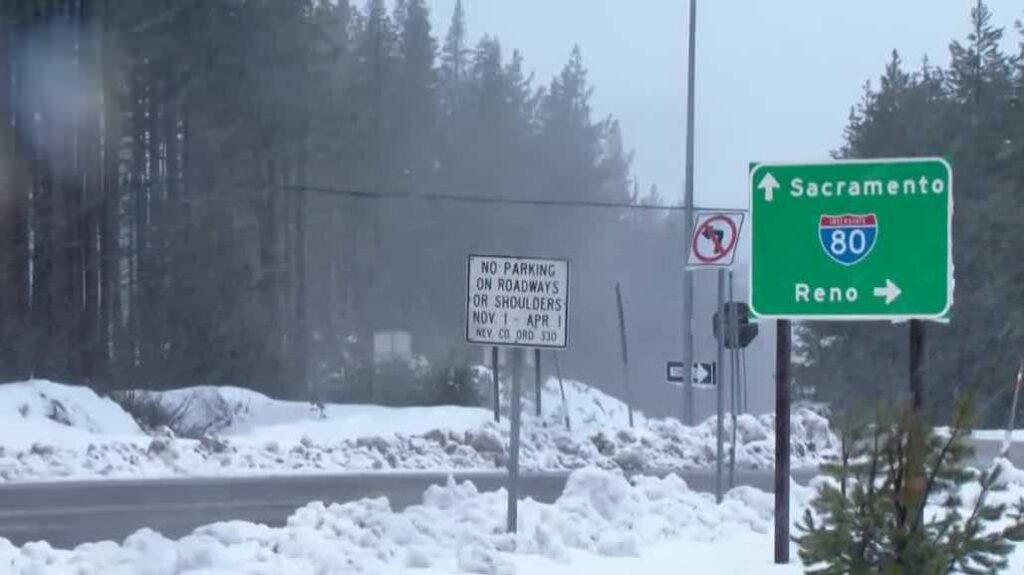 Snow Blankets Northern California Sierra Following Extended Dry Spell